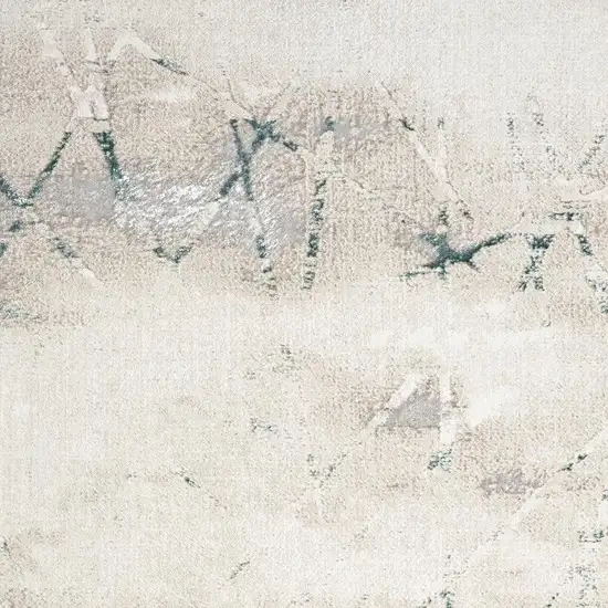 Beige And Blue Abstract Area Rug Photo 8