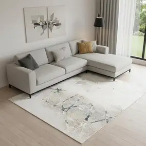 Photo of Beige And Blue Abstract Area Rug