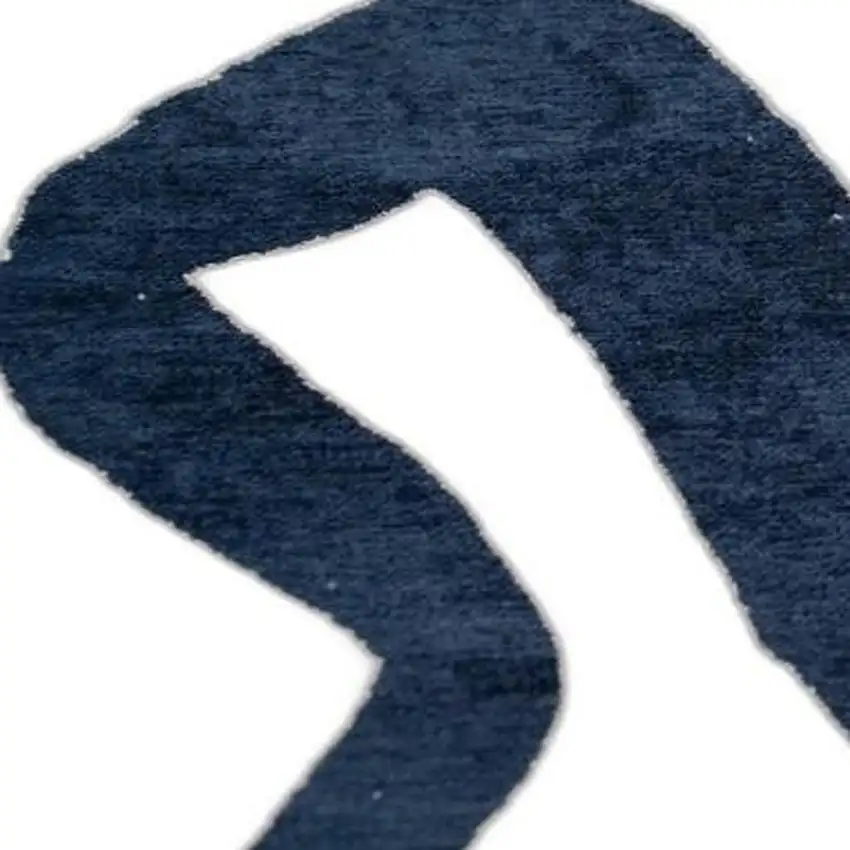 Beige And Blue Abstract Washable Area Rug With UV Protection Photo 7