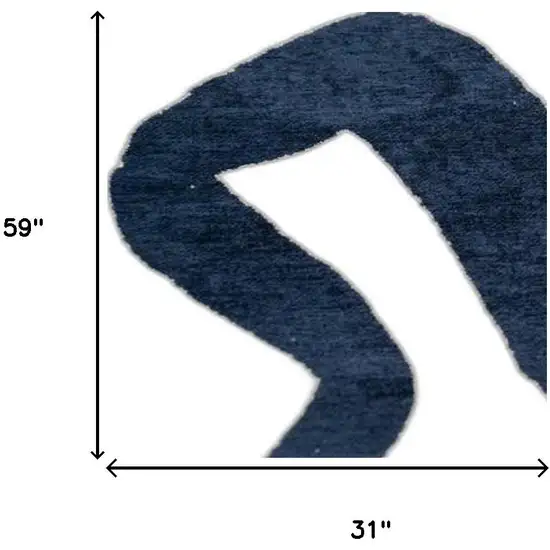 Beige And Blue Abstract Washable Area Rug With UV Protection Photo 8