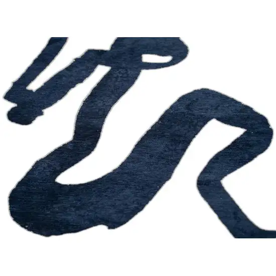 Beige And Blue Abstract Washable Area Rug With UV Protection Photo 7