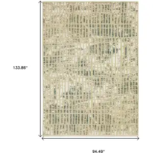 Photo of Beige And Blue Geometric Area Rug
