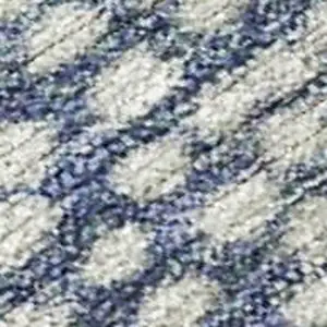 Photo of Beige And Blue Geometric Washable Indoor Outdoor Area Rug