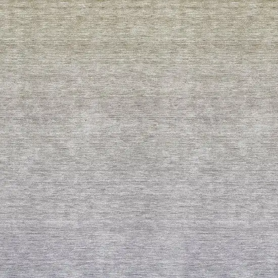 Beige And Blue Ombre Washable Area Rug With UV Protection Photo 3