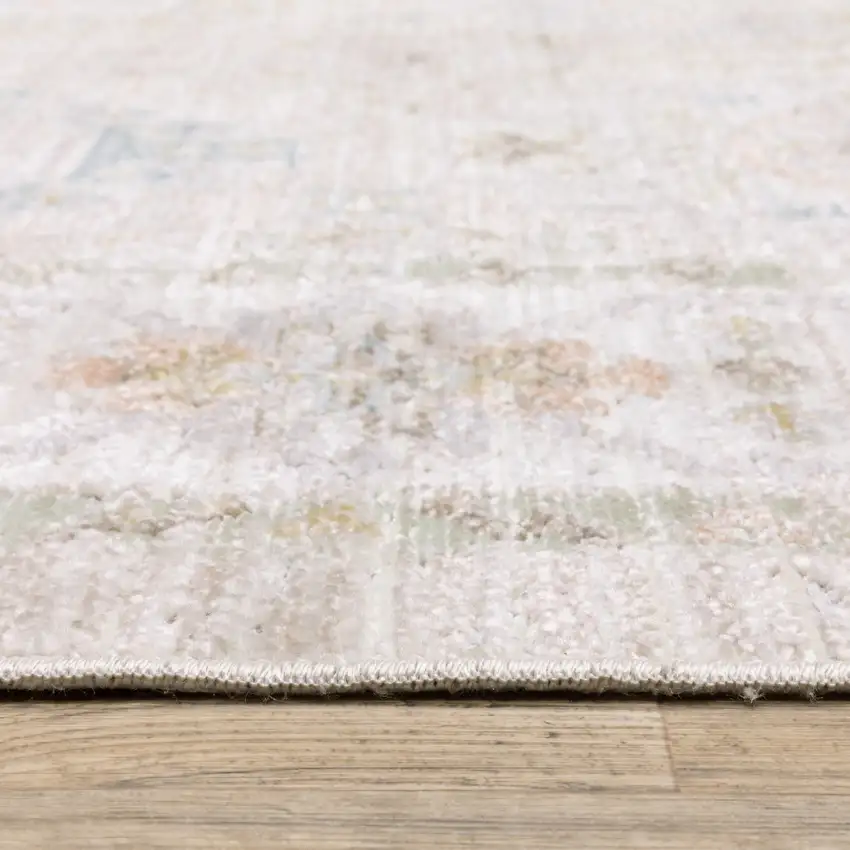 Beige And Blue Oriental Area Rug Photo 9