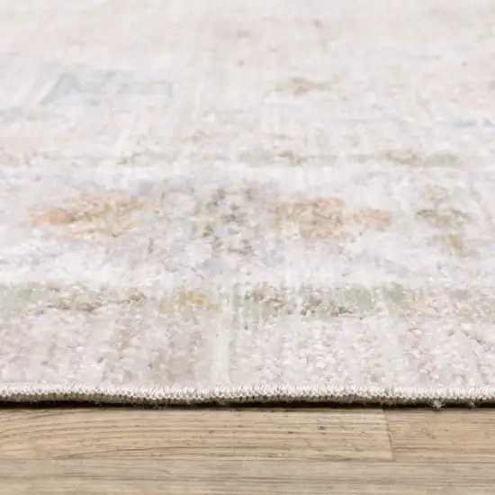 Beige And Blue Oriental Area Rug Photo 9