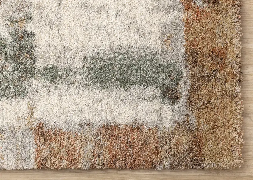 Beige And Brown Abstract Area Rug Photo 8