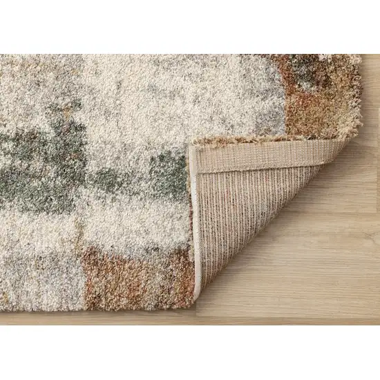 Beige And Brown Abstract Area Rug Photo 9