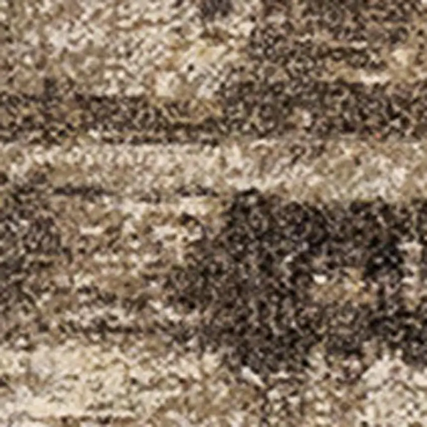 Beige And Brown Abstract Area Rug Photo 4