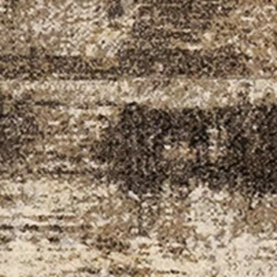 Beige And Brown Abstract Area Rug Photo 5