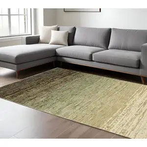 Photo of Beige And Brown Abstract Area Rug