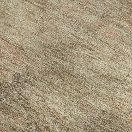 Beige And Brown Abstract Geometric Washable Area Rug With UV Protection Photo 2