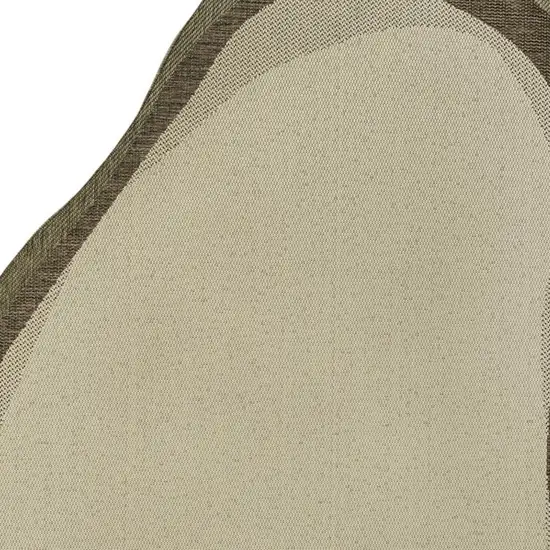 Beige And Brown Abstract Indoor Outdoor Area Rug Photo 2