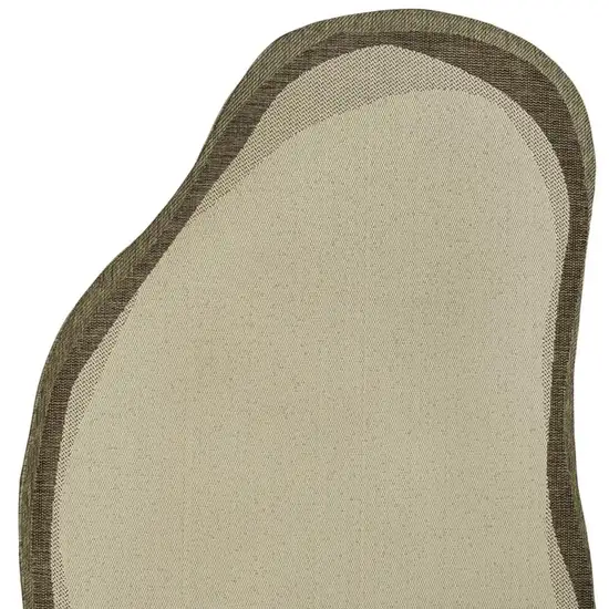 Beige And Brown Abstract Indoor Outdoor Area Rug Photo 3