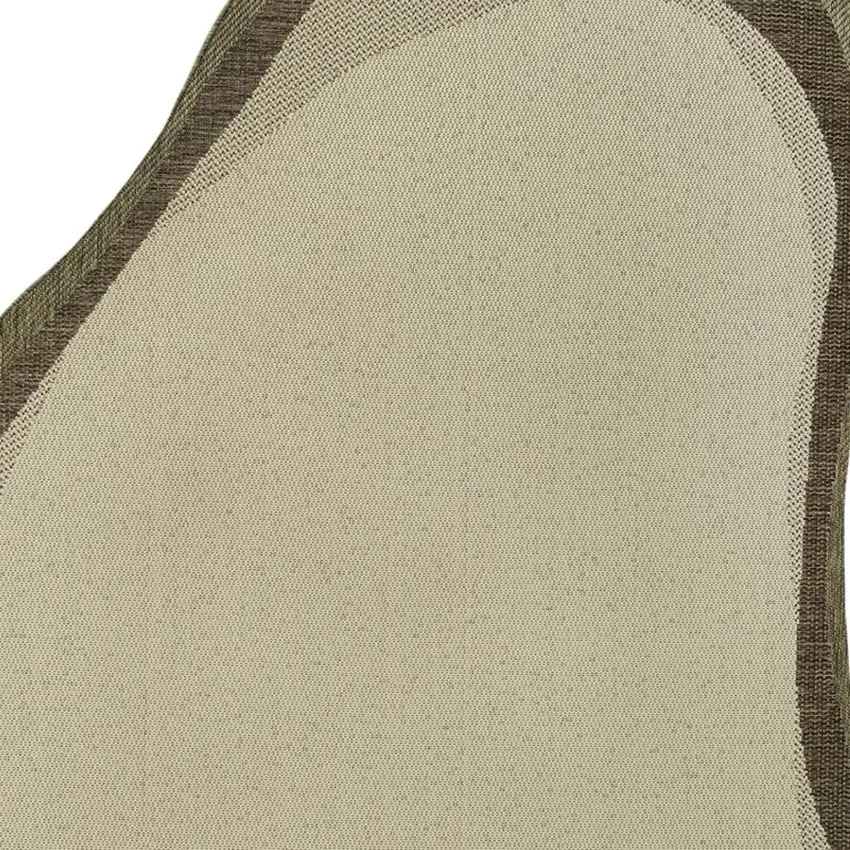 Beige And Brown Abstract Indoor Outdoor Area Rug Photo 2