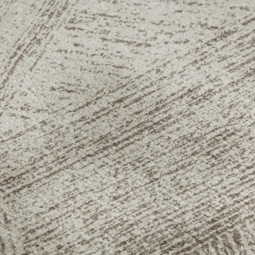 Beige And Brown Abstract Washable Area Rug With UV Protection Photo 3