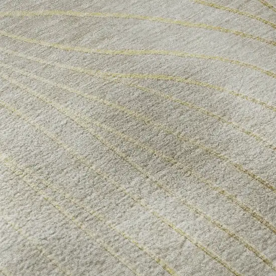 Beige And Brown Abstract Washable Area Rug With UV Protection Photo 8