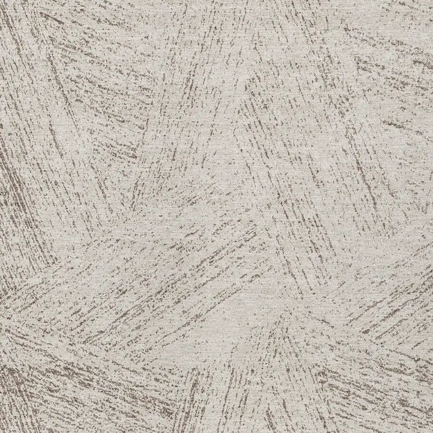 Beige And Brown Abstract Washable Indoor Outdoor Area Rug Photo 5