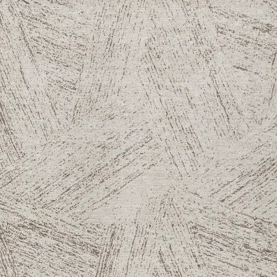 Beige And Brown Abstract Washable Indoor Outdoor Area Rug Photo 5
