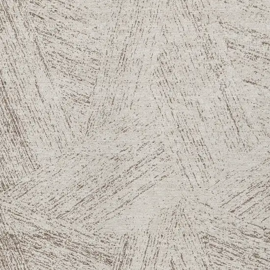 Beige And Brown Abstract Washable Indoor Outdoor Area Rug Photo 5