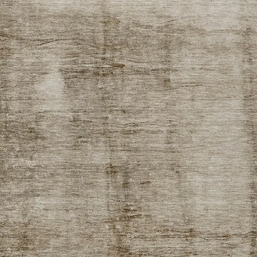 Beige And Brown Abstract Washable Indoor Outdoor Area Rug Photo 1