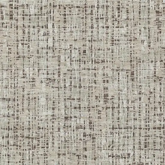Beige And Brown Abstract Washable Indoor Outdoor Area Rug Photo 3