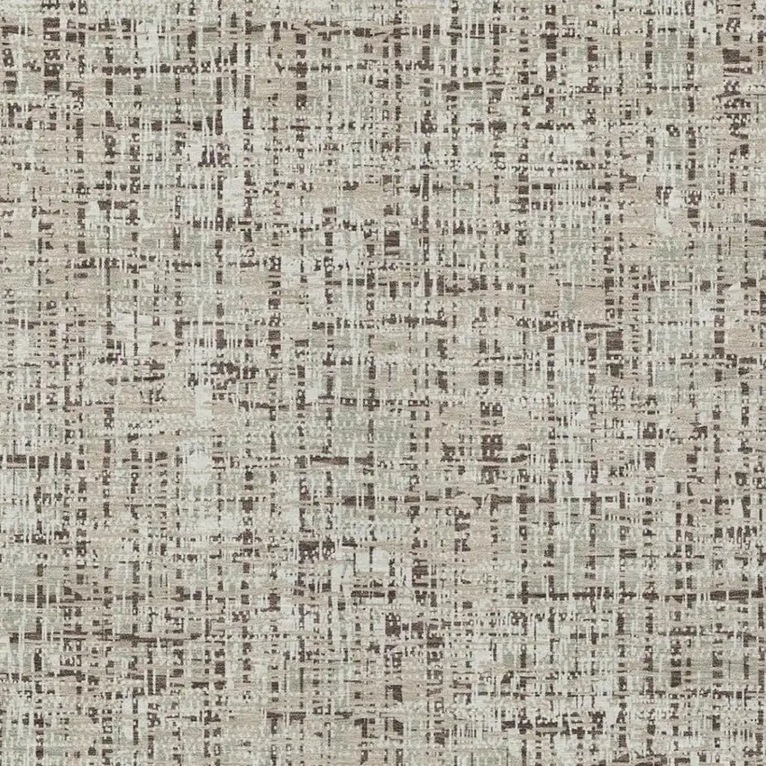 Beige And Brown Abstract Washable Indoor Outdoor Area Rug Photo 3