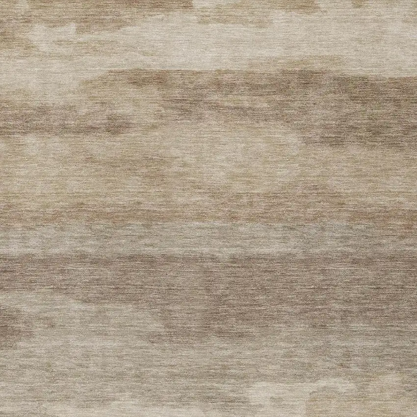 Beige And Brown Abstract Washable Indoor Outdoor Area Rug Photo 5