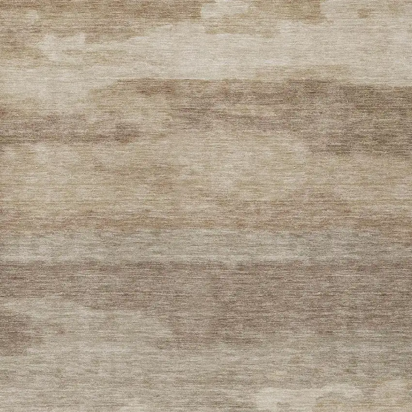 Beige And Brown Abstract Washable Indoor Outdoor Area Rug Photo 7
