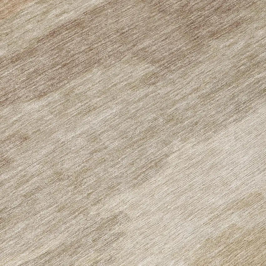 Beige And Brown Abstract Washable Indoor Outdoor Area Rug Photo 5