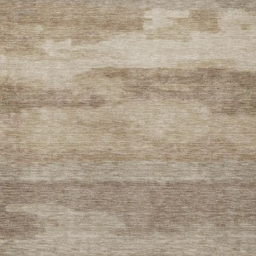 Beige And Brown Abstract Washable Indoor Outdoor Area Rug Photo 6