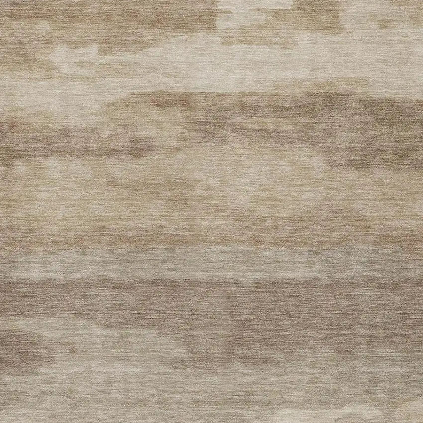 Beige And Brown Abstract Washable Indoor Outdoor Area Rug Photo 8