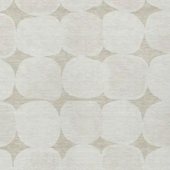 Beige And Brown Abstract Washable Indoor Outdoor Area Rug Photo 6