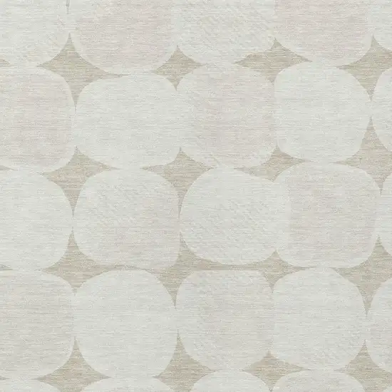 Beige And Brown Abstract Washable Indoor Outdoor Area Rug Photo 6