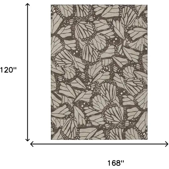 Beige And Brown Animal Print Washable Indoor Outdoor Area Rug Photo 5