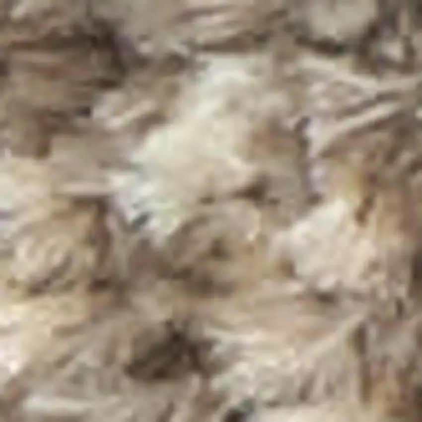 Beige And Brown Floral Distressed Area Rug Photo 2