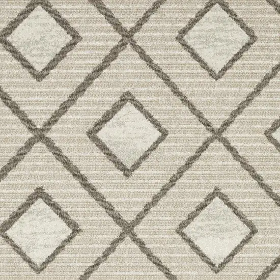 Beige And Brown Geometric Area Rug Photo 7