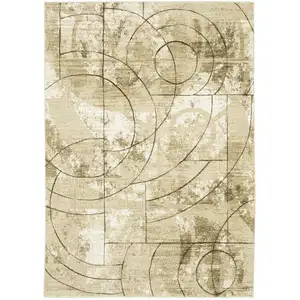 Photo of Beige And Brown Geometric Area Rug