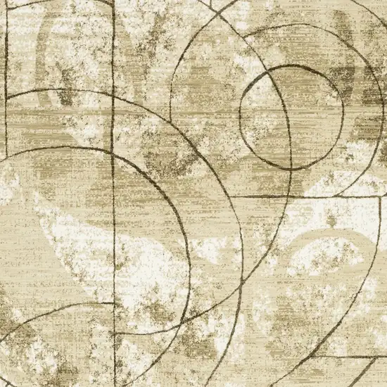 Beige And Brown Geometric Area Rug Photo 9