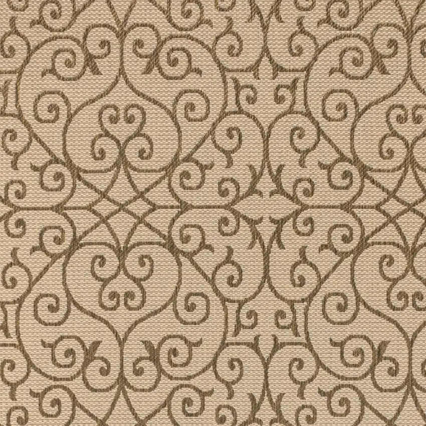 Beige And Brown Geometric Indoor Outdoor Area Rug Photo 2