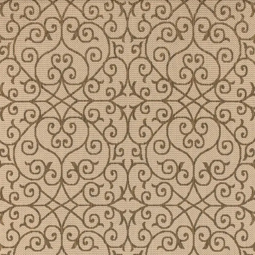 Beige And Brown Geometric Indoor Outdoor Area Rug Photo 3