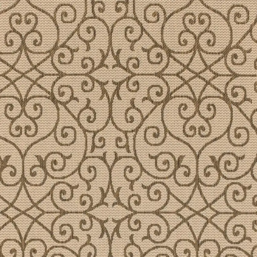 Beige And Brown Geometric Indoor Outdoor Area Rug Photo 2