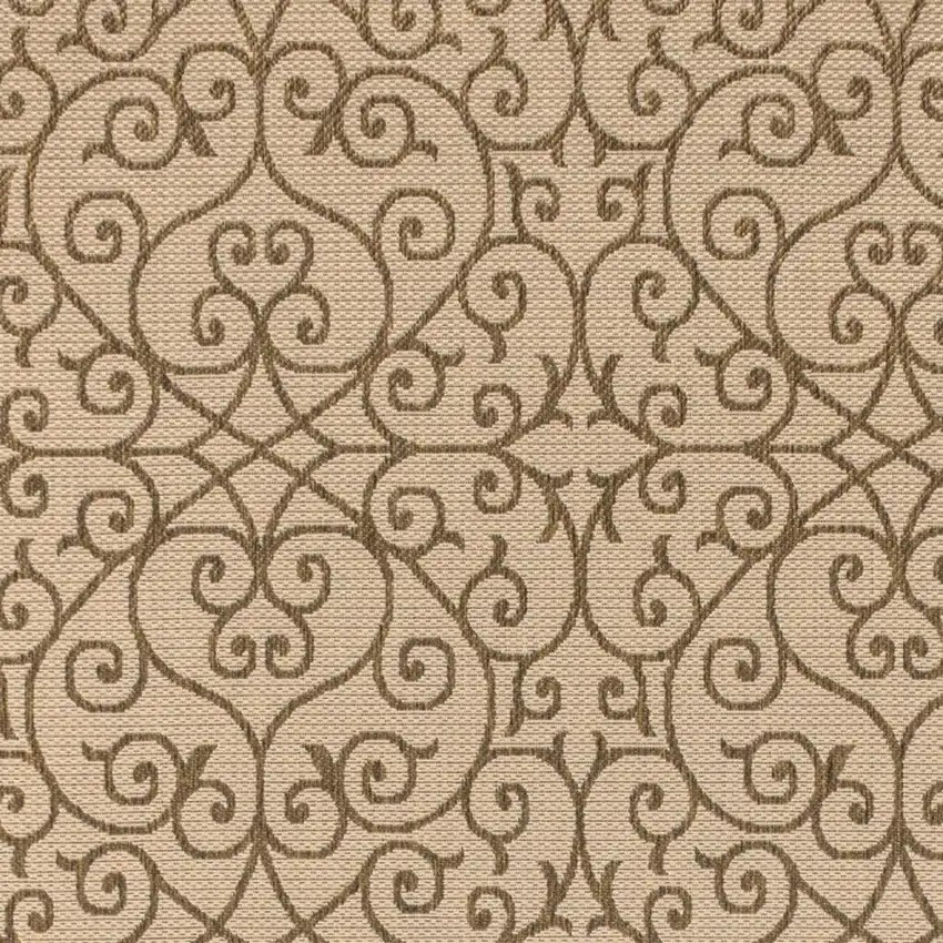 Beige And Brown Geometric Indoor Outdoor Area Rug Photo 2