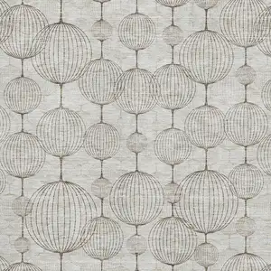 Photo of Beige And Brown Geometric Washable Area Rug With UV Protection