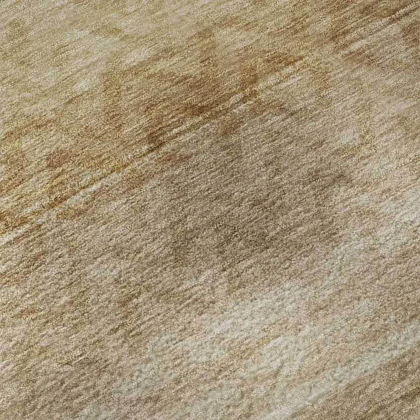 Beige And Brown Geometric Washable Area Rug With UV Protection Photo 7