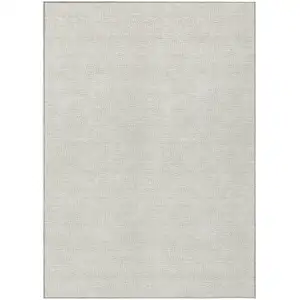 Photo of Beige And Brown Geometric Washable Indoor Outdoor Area Rug