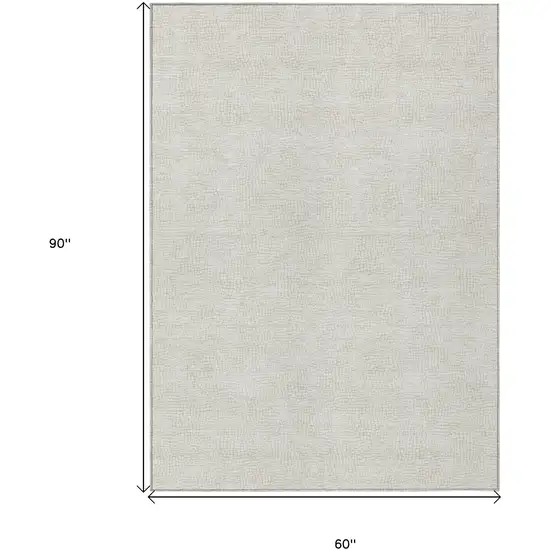 Beige And Brown Geometric Washable Indoor Outdoor Area Rug Photo 7