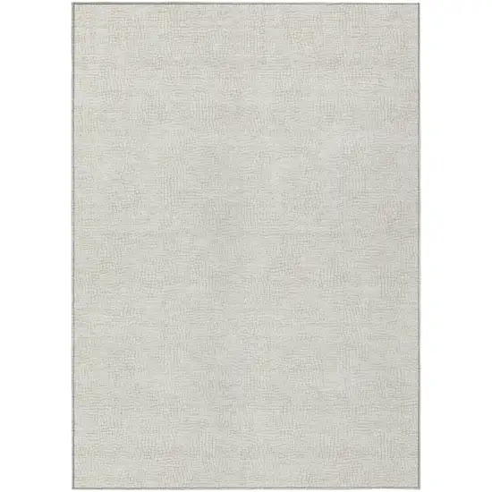 Beige And Brown Geometric Washable Indoor Outdoor Area Rug Photo 2