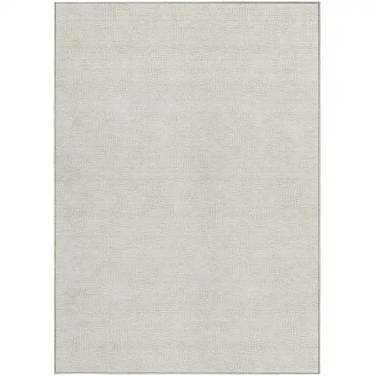 Beige And Brown Geometric Washable Indoor Outdoor Area Rug Photo 6