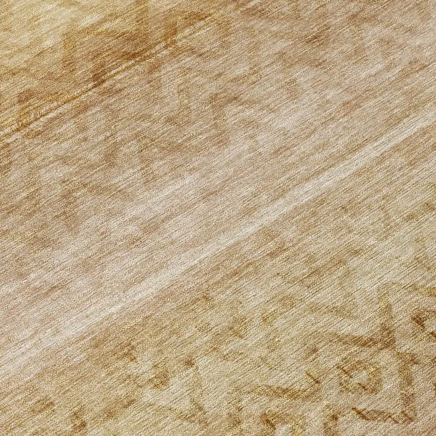 Beige And Brown Geometric Washable Indoor Outdoor Area Rug Photo 7